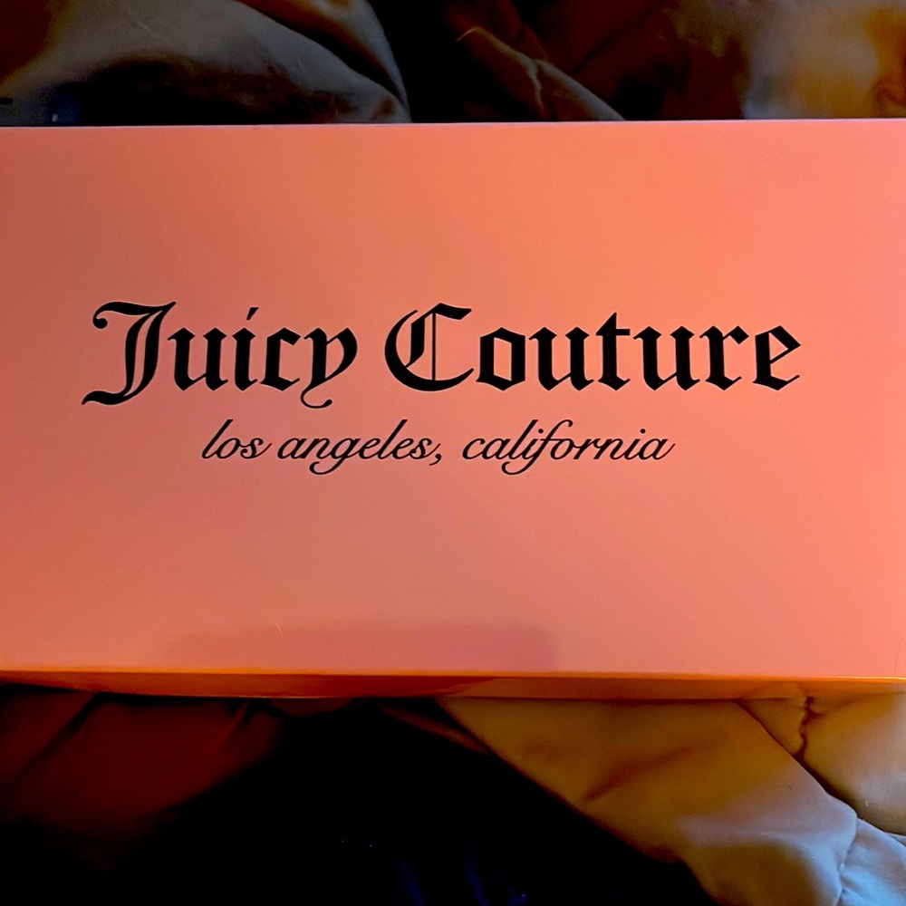 Pink Juicy Couture NIB ZIP WALLET BLUSH DOUBLE GUSSET LOGO GOLD DETAIL